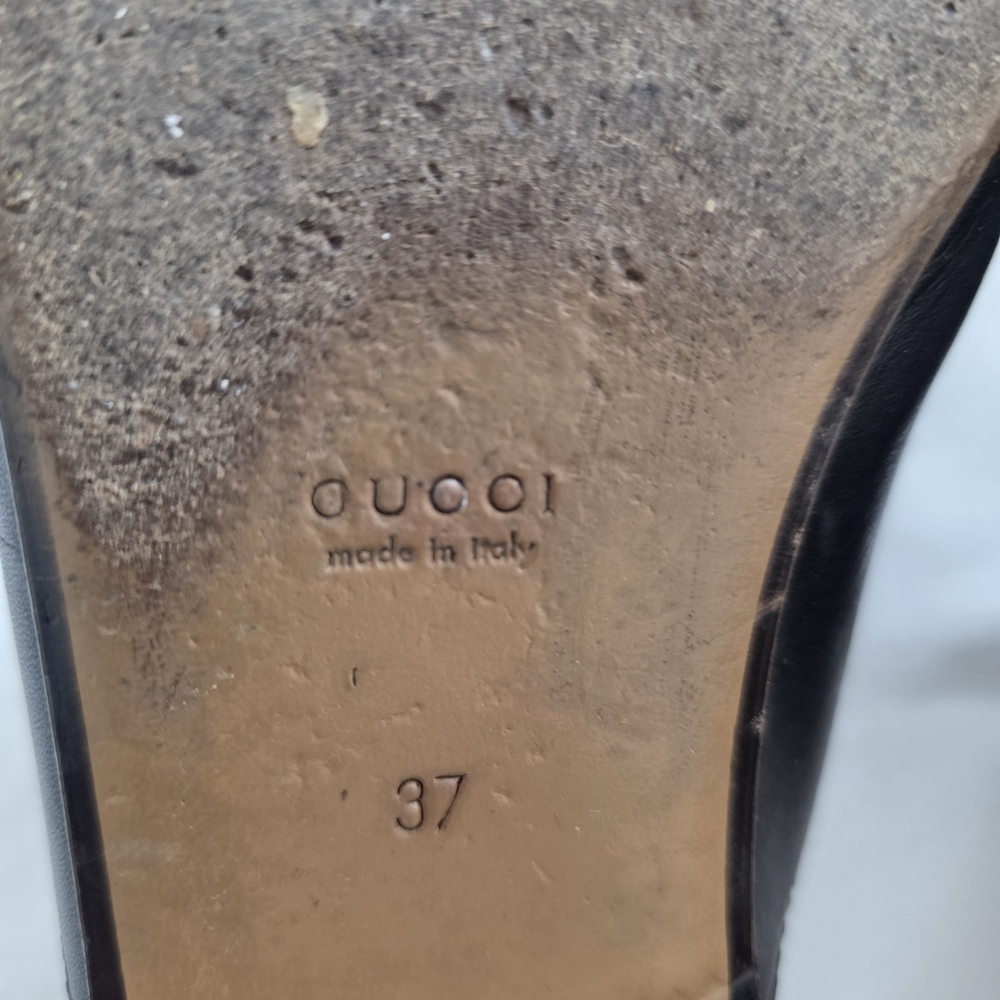 Gucci Princetown Black Slide Mule with Brown Insole - Picture 5 of 8